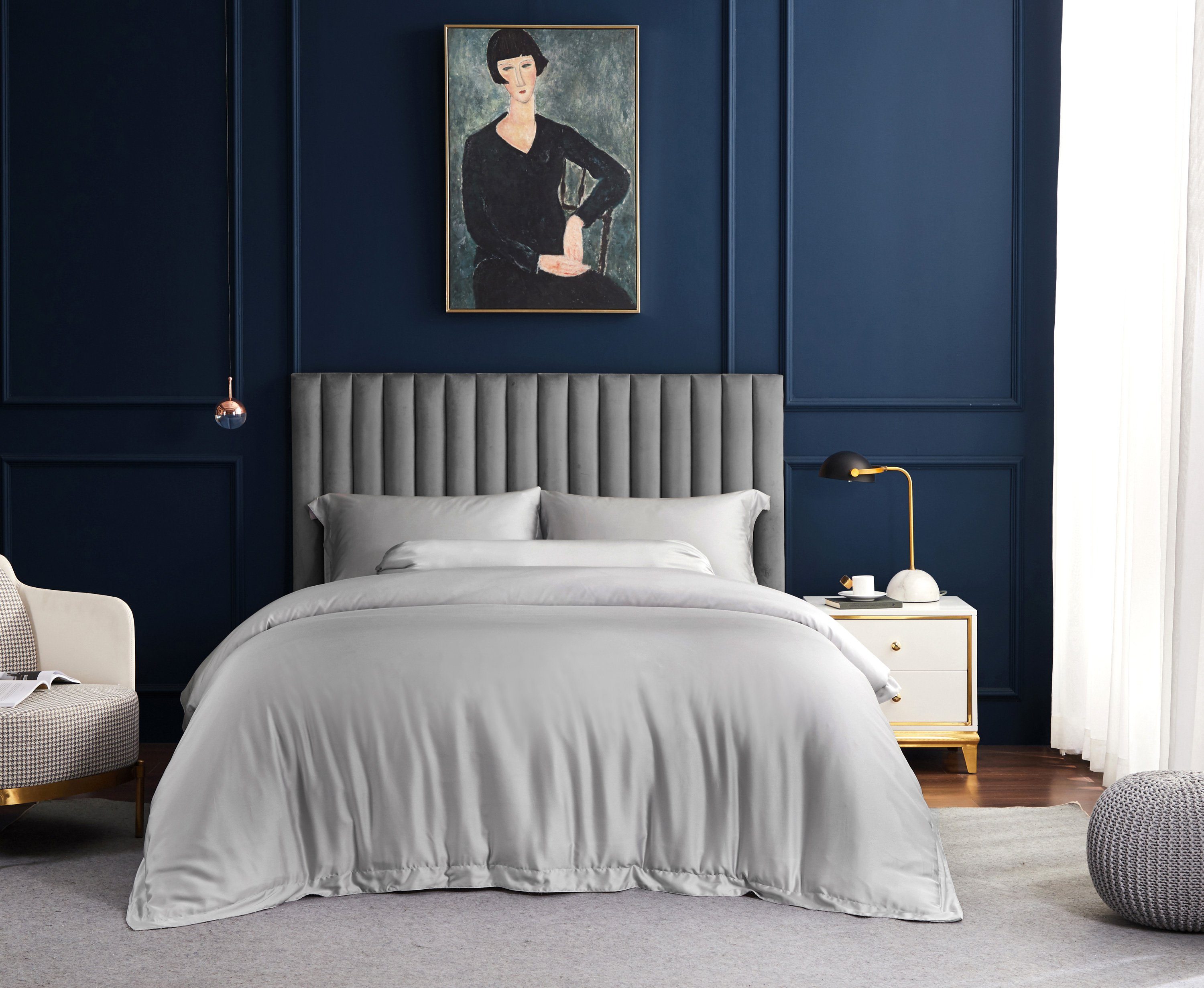 Palais Suite TENCEL™ LF  Silvery Grey Quilt Cover