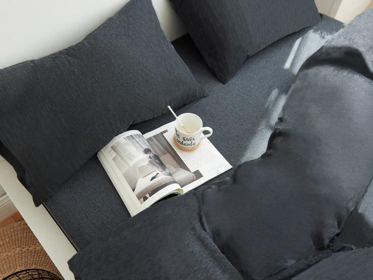 Cotton Pure™ Preto Black Jersey Cotton Quilt Cover