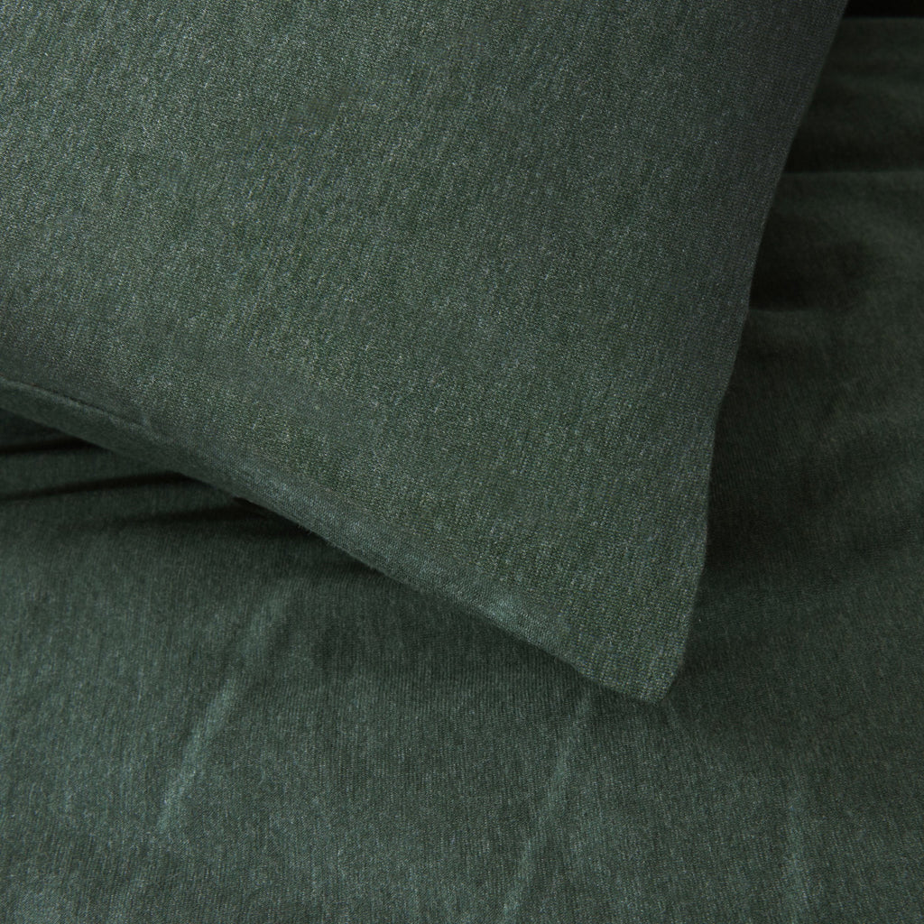 Cotton Pure™ Verde Green Jersey Cotton Quilt Cover