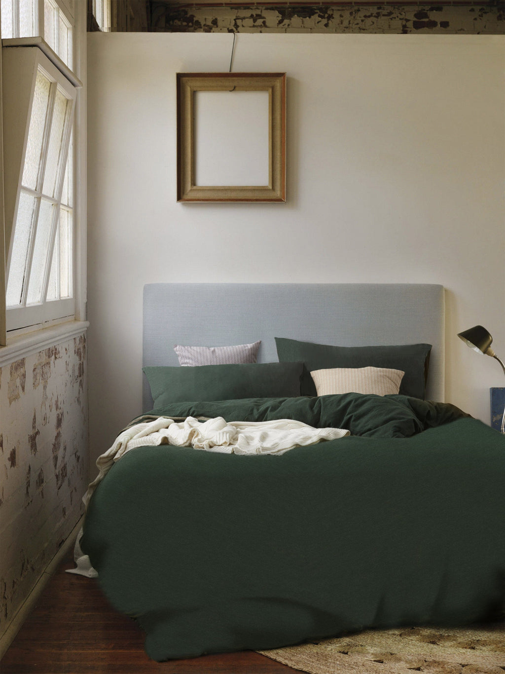 Cotton Pure™ Verde Green Jersey Cotton Quilt Cover