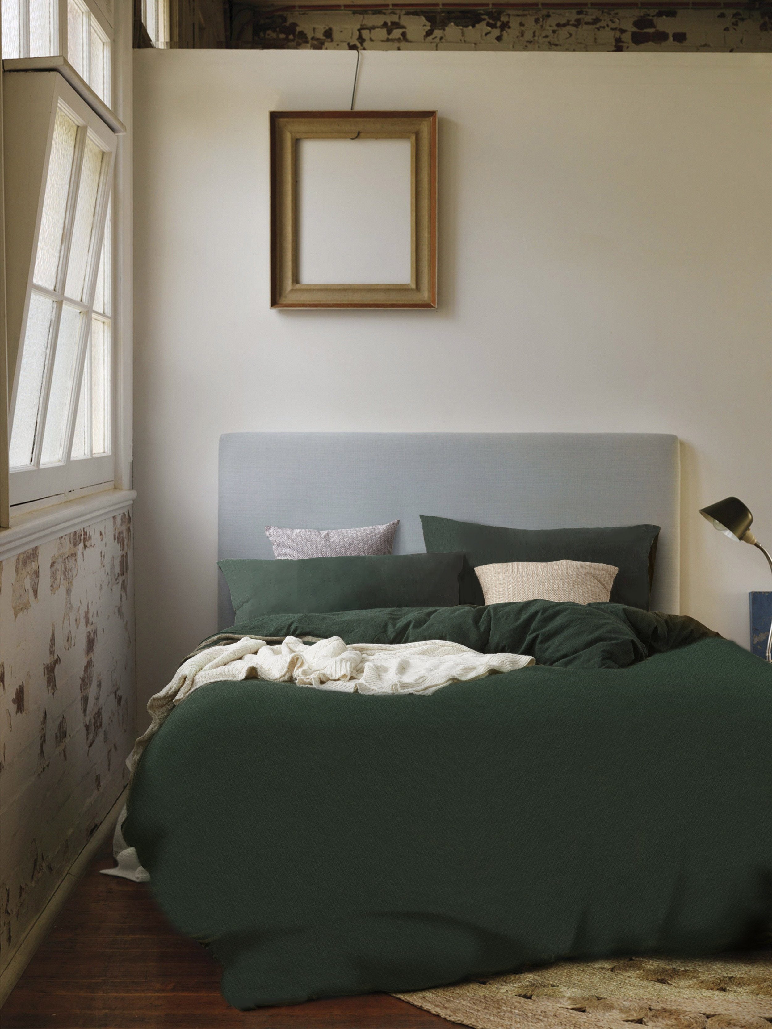 Cotton Pure™ Verde Green Jersey Cotton Quilt Cover