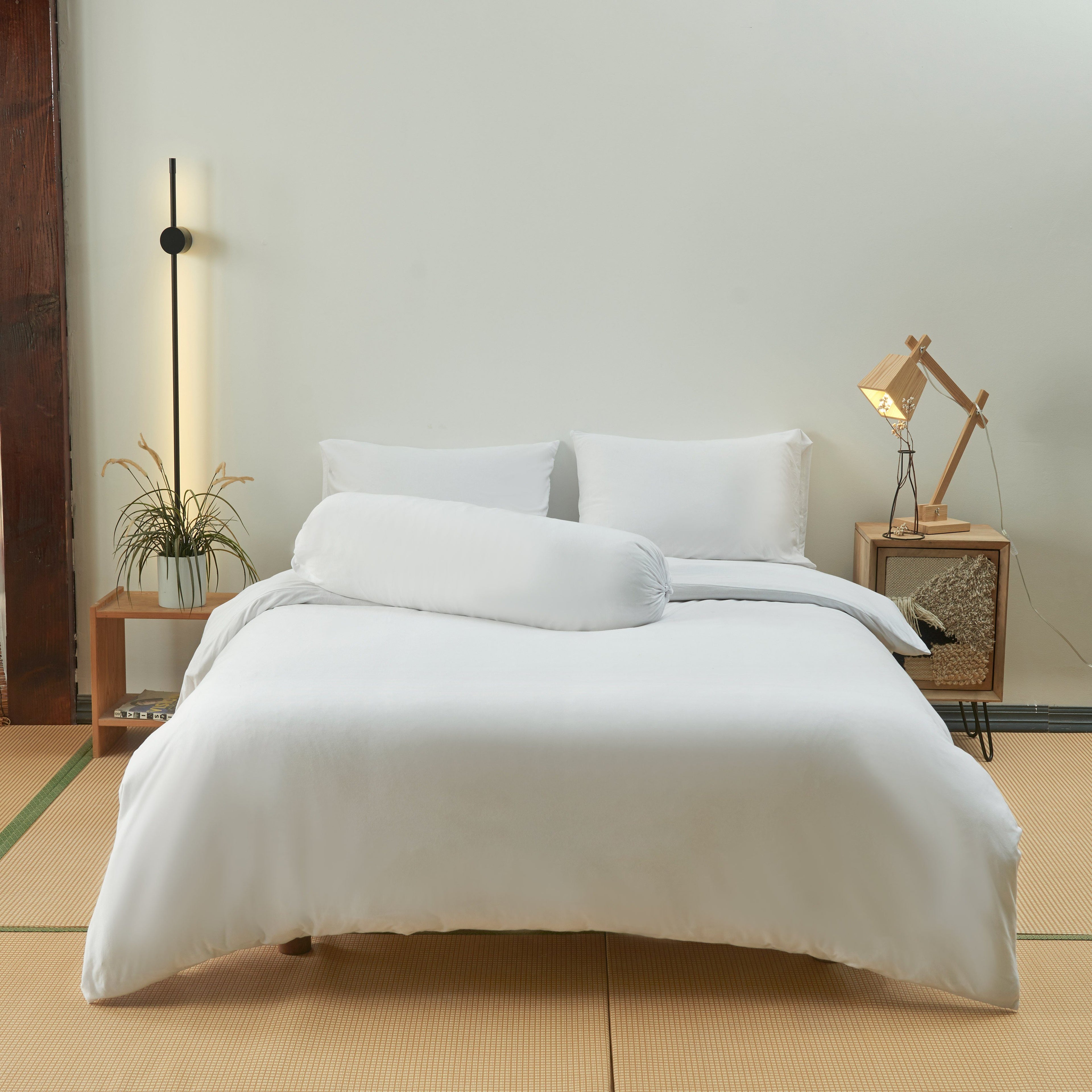 Cotton Pure™ White Jersey Cotton Quilt Cover